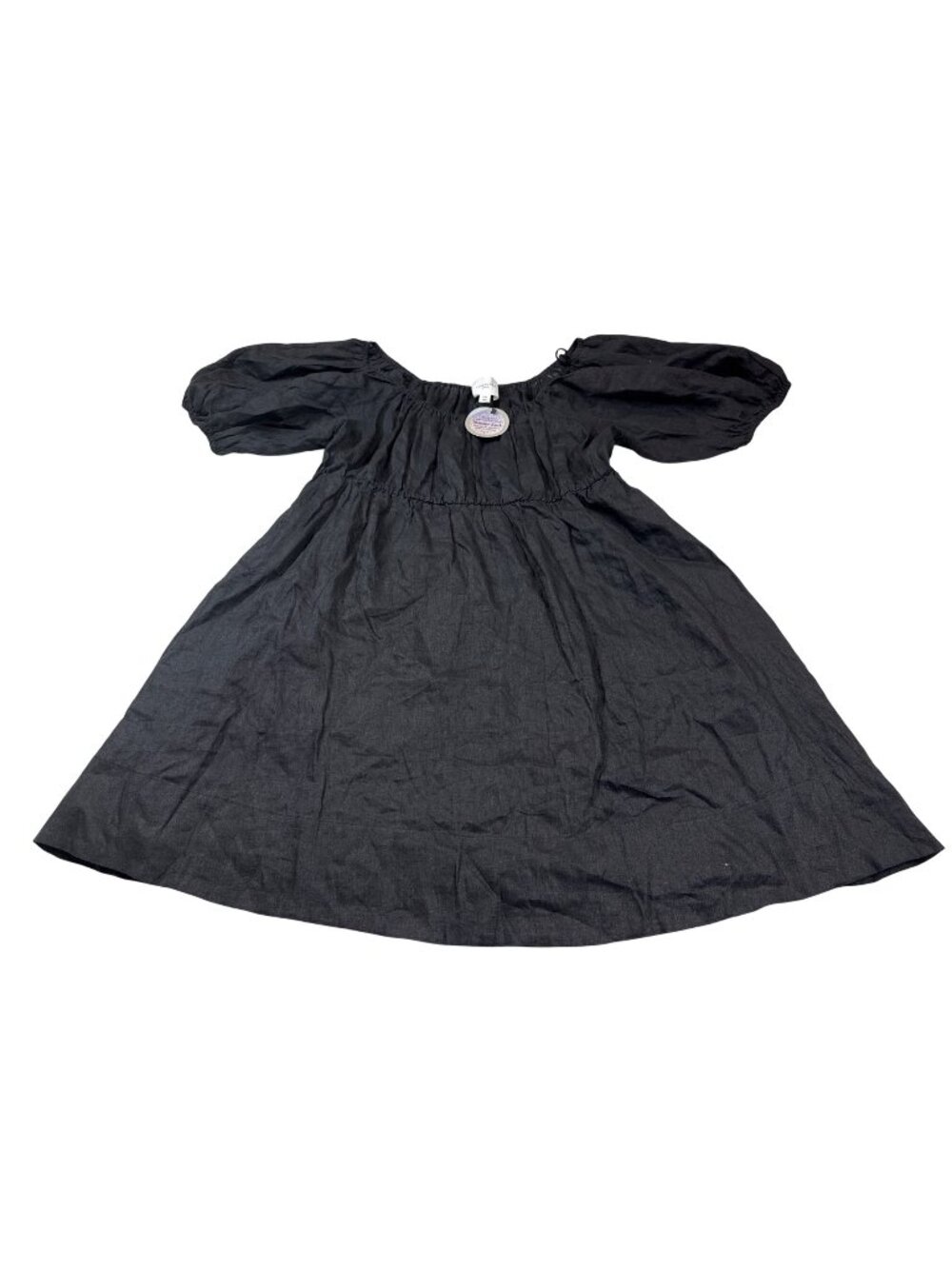 NWT Pomander Place Tuckernuck XXL Off-Shoulder Black Dress Puff Sleeves (X913)